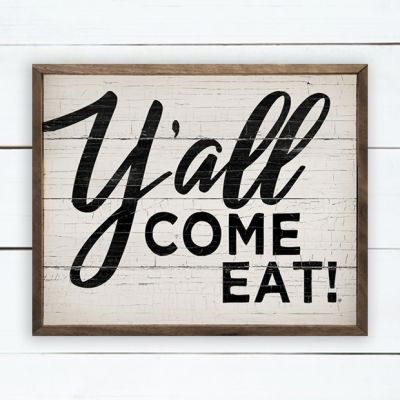 Y'all Come Eat Framed Sign