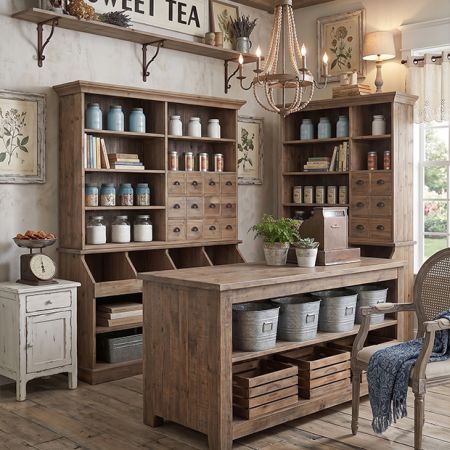 General Store Style Hutch | Antique Farmhouse