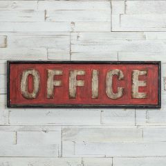 Metal Framed Office Wall Sign