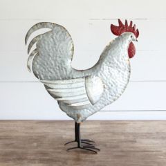 Cock-A-Doodle-Doo Metal Rooster Accent Decor