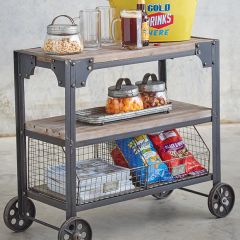 Rolling Service Cart With Baskets