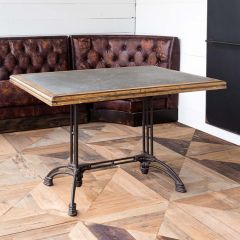 Zinc Top Cafe Style Table