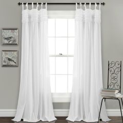 Simple Ruffled Curtain Panel Set of 2