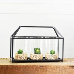 Glass Containers in House Shaped Stand