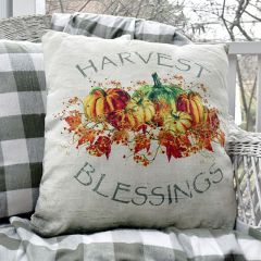 Harvest Belssings Throw Pillow