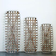 Open Weave Rectangular Baskets Set of 3