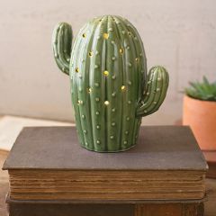 Ceramic Cactus Tabletop Night Light