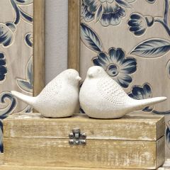 Sweet Ceramic Bird Figurines Set of 2
