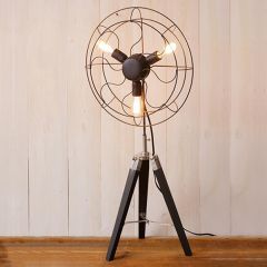 Vintage Inspired Fan Table Lamp