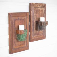 Repurposed Wood Wall Panel Candle Holder
