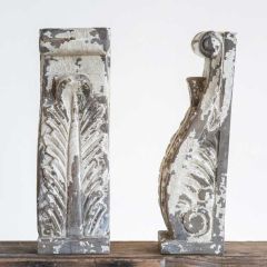Hand Carved Distressed Corbel Set of 2