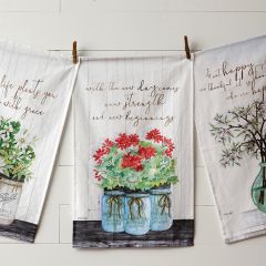 Inspirational Floral Tea Towels Set of 3