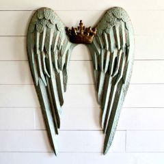 Crown And Angel Wing Wall Decor