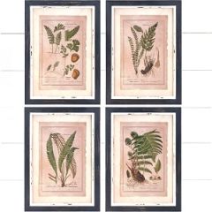 Botanical Print Wall Decor Set of 4