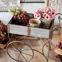 Rustic Iron Flower Cart