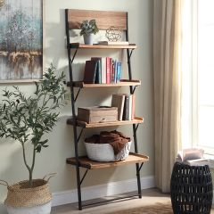 4 Tier Leaning Ladder Bookshelf