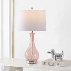 Blush Glass Contemporary Table Lamp
