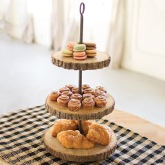 3 Tier Log Style Display Stand