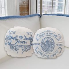 Embroidered Round Pillows Set of 2