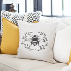 Cottage Bee Accent Pillow Cover