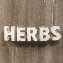 Wood and Metal HERBS Label Sign
