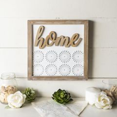 Wood and Metal Home Wall Sign