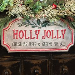 Holly Jolly Rustic Holiday Sign