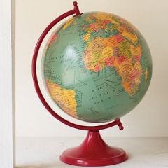 Desk Globe | Vintage Globe | Metal World Globe