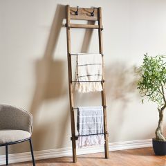Fir Wood Ladder With Bar and Hooks