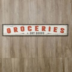 Groceries And Dry Goods Painted Wood Sign