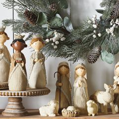 11 Piece Knit Nativity Figures