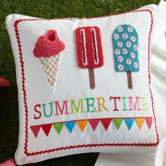 Bright Ice Pops Throw Pillow
