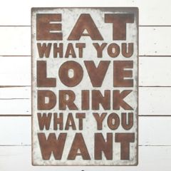 Metal Eat And Drink Wall Decor