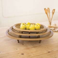 Oval Bamboo Tray Set of 3