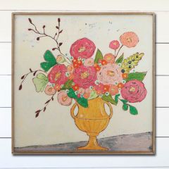 Bright Blossoms and Vase Wall Art
