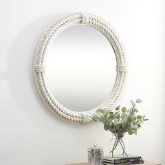 Pale Round Rope Mirror