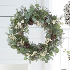 Iced Pinecone and Berry Wreath