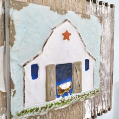 Barn With Manger Molded Metal Wall Art