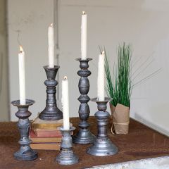 Brass and Zinc Candle Holders Set of 5