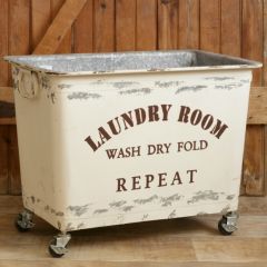 Wash Dry Fold Repeat Rolling Laundry Cart