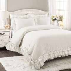 Ruffle And Lace Comforter Set