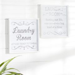 Wood Laundry Wall Sign