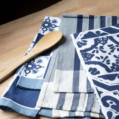 Beautiful Blues Patterned Tea Towel Collection Set of 3