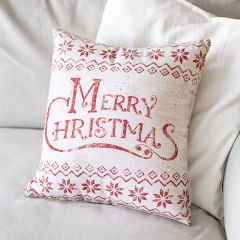 Nordic Inspired Merry Christmas Accent Pillow