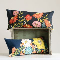Floral Print Cotton Pillow Set of 2