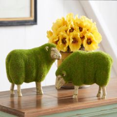 Mossy Sheep Figure Head Down