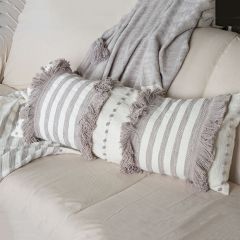 Striped Hand Woven Lumbar Pillow