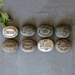 Decorative Inspirational Stones Set of 8