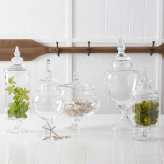 Lidded Glass Jar Collection Set of 5