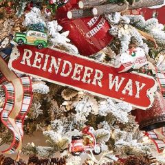 Reindeer Way Metal Street Sign